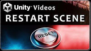 How to RESTART THE SCENE in Unity by PRESSING a KEY, a BUTTON or calling from OTHER SCRIPT