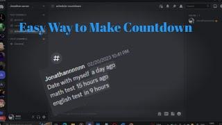 Easiest way to make countdown on discord