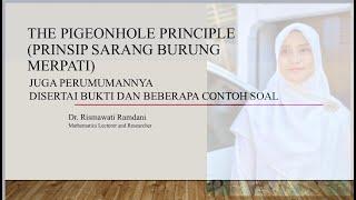 The Pigeonhole Principle (Prinsip Sarang Merpati) serta Perumumannya Disertai Bukti dan Contoh