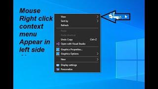 [SOLVED] Mouse right click context menu always open in left side Window-10