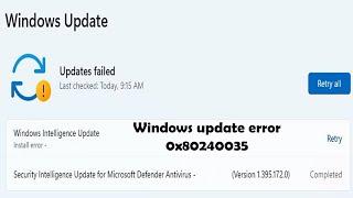 How to Fix Windows Update Error 0x80240035 – Quick & Easy Guide