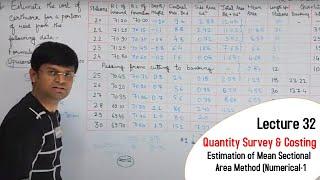 Earthwork Calculation Of A Road By Using Mean Area Method  || Lecture 32 || Aditya Agrawal