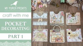 POCKET DECORATING : PART 1 | Simple & Fun!  | My Porch Prints Junk Journal Ideas