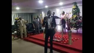 RCCG Solomons Temple.  Praise session by Pastor Mac