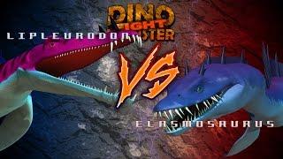 Dinosaurs Monster Liopleurodon VS Elasmosaurus #pong1977 #dinosaursbattles #dinosaur #dinosaurs
