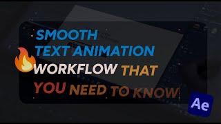 Smooth Text Animation in After Effects // Typography