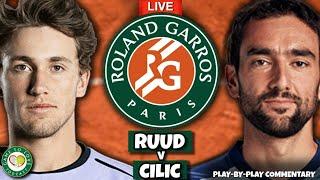 RUUD vs CILIC | French Open 2022 Semi Final | LIVE Tennis Play-by-Play GTL Stream