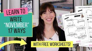 17 FUN & CREATIVE Ways to Write "November" (with FREE Worksheets!)