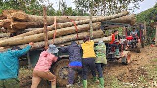 Wood and stone mining transport vehicle