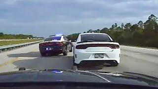 Perp in Dodge Charger Leads Trooper in Wild 145mph Chase | Florida Highway Patrol