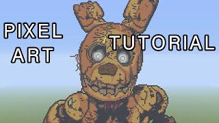 Minecraft Pixel Art Tutorial - Springtrap (FNAF 3)