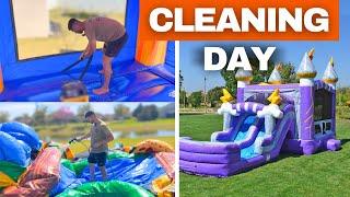 Cleaning Inflatable Bounce Houses | Party Rental Business