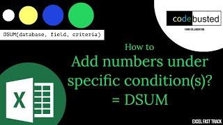 Super powerful DSUM Formula in Excel || Basic to Advance Microsoft Excel