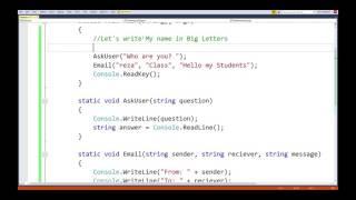 Functions Parameters & Return Types C#