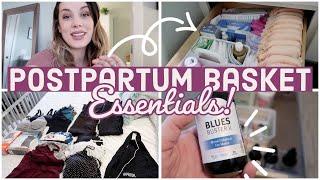 POSTPARTUM PREP! // *ESSENTIALS* FOR NEW MOMS (what's in my postpartum basket?)