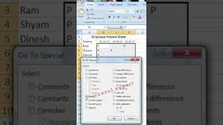 Don't Type manually absent in excel!#exceltips #exceltricks #excel #exceltutorial #shortsfeed