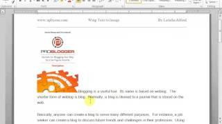 Align and Wrap Text Around Picture Image in Microsoft Word