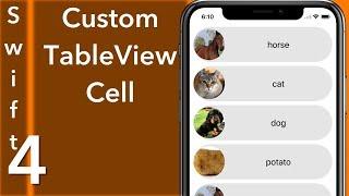 UITableView with Custom Cell (Swift 4 + Xcode 9.0)