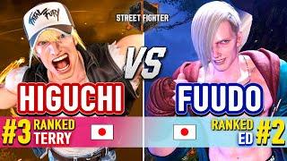 SF6  HIGUCHI (#3 Ranked Terry) vs FUUDO (#2 Ranked Ed)  Street Fighter 6 High Level Gameplay