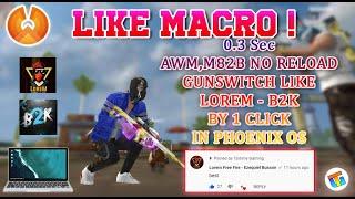 Phoenix os freefire Awm & M82B no reload gunswitch like lorem b2k in 1 click 