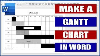 How to Make a Gantt Chart in Word | Microsoft Word Tutorials