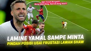 Sempat Bikin Mental Lamine Yamal Down!!! Aksi Luke Shaw Matikan Pergerakan Yamal & Nico Williams