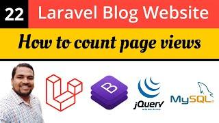 Laravel Tutorials|How to count page views in Laravel|Laravel Blog Website|Laravel 8 Tutorial