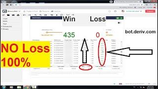 deriv bot win 435 loss 0 - no loss %100 - win $100.05