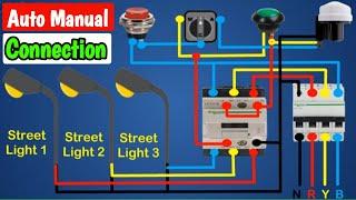 Auto Manual Connection Street Light in Photocell Sensor with Contactor
