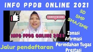 INFO PPDB ONLINE 2021 SD, SMP, SMA/SMK