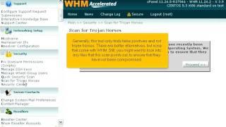 How to run security scans in WHM