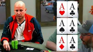 SUPER RARE: Pocket Aces 3 Straight Hands