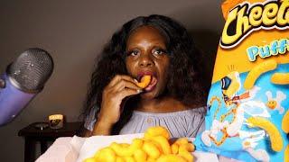 CHEETOS CHEESE PUFFS ASMR EATING SOUNDS