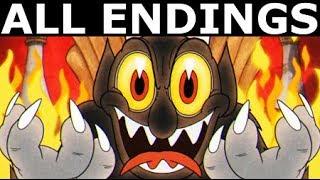 Cuphead ALL ENDINGS - Join The Devil Or Refuse The Devil's Offer (Bad & Good Ending + Final Boss)