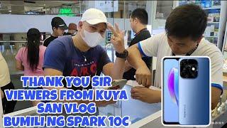 KUYA SAN VLOG VIEWERS NAPABILI NG TECNO SPARK 10C 16GBRAM/128GB STORAGE!