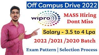 Wipro Recruitment 2022 | Wipro Off Campus Drive 2022 | Wipro Hiring 2022 Batch Freshers 