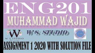 ENG201 assignment 1 solution ~ eng201 assignment 1 solution spring 2020