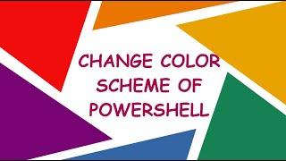 How to change color scheme in windows 10 powershell (for background and text)