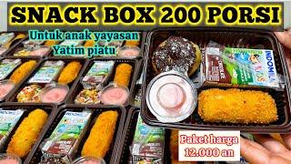 200 PORSI SNACK BOX HARGA 12 RIBUAN UNTUK YAYASAN YATIM PIATU#snackboxmurah #idejualan #umkm