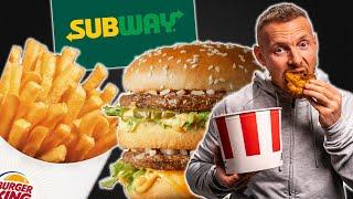 Welches FASTFOOD ist für Fitness am besten? (Alle Kalorien & Nährstoffe)