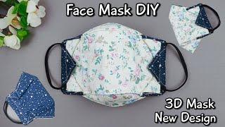 NEW STYLE 3D Breathable Fabric Mask Sewing Tutorial - No Fog On Glasses