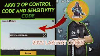 2022 AKKI 2OP NEW CONTROL CODE SENSITIVITY CODE #BGMI#PUBG MOBILE#codes #pubgmontage #pubg