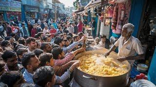 BEST CHEAP WINTER STREET FOOD BREAKFAST | FAMOUS KALAY DA HALWA | MINI ROADSIDE DHABA IN LOHARI GATE