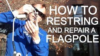 FlagDesk.com | How to replace flag pole rope (proper knot) and flag snap hooks