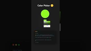 Color picker #colorpicker #webdesign #webdevelopment #shorts #shortsfeed #html5css3 #coding #viral