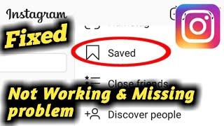 Fix Instagram Saved Option Not working or Missing Problem Solved 2024