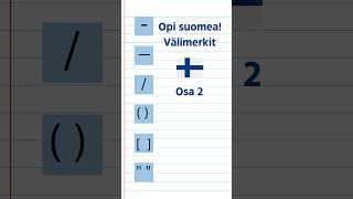 Opi suomea! Välimerkit Osa 2
