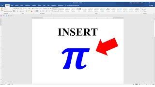 How to type Pi Symbol in Word on Keyboard - [ π ]