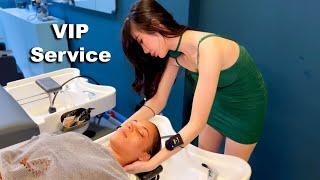 ASMR: Full Service at the Vietnamese VIP Barbershop (Neck, Head, Leg Massage, Ear Cleaning, Shampoo)
