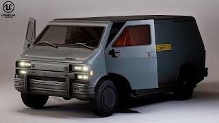 Car "CyberVan". Unreal Engine. Test Drive.